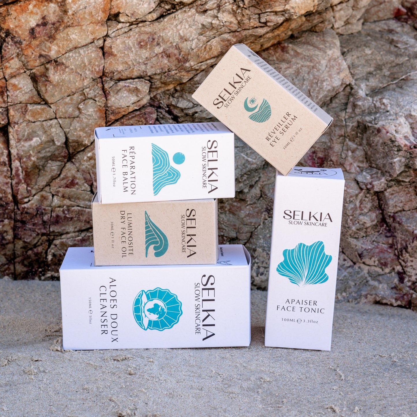 Complete Skincare Routine with Cleanser, Tonic, Balm, Face Oil, and Eye Serum