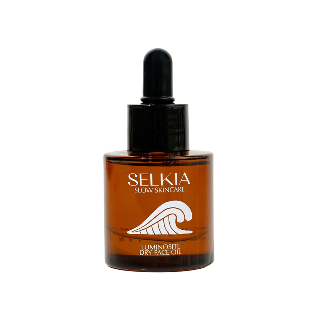 Australian made Selkia refillable natural anti-aging dry face oil product front view